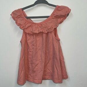 Girls Janie and Jack size 6 pink eyelit tank